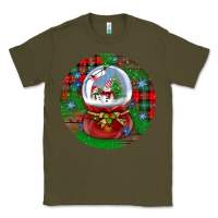 Army Green snow globe christmas ornament Classic Tee - BundleAndBundleShop