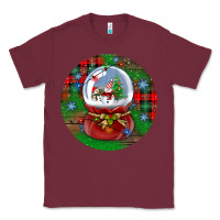 Burgundy snow globe christmas ornament Classic Tee - BundleAndBundleShop