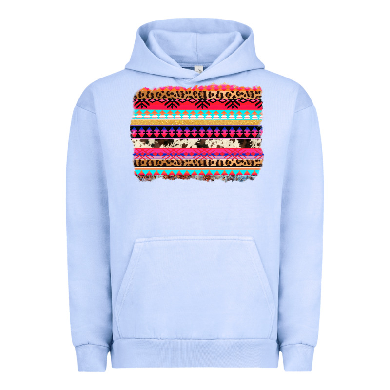 Aztec Western Leopard Cowhide Background Urban Hoodie by AdoDesignShop | Teevron