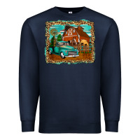 Navy rustic country barn Premium Sweatshirt - Zillion Design Studio