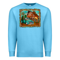 Ocean Blue rustic country barn Premium Sweatshirt - Zillion Design Studio