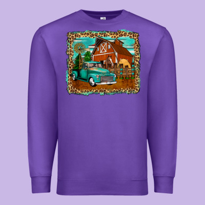 Rustic Country Barn Premium Sweatshirt Designed By Zillion Design Studio