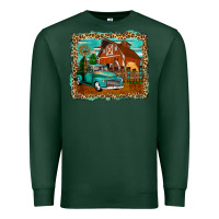 Sports Green rustic country barn Premium Sweatshirt - Zillion Design Studio