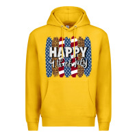 Lemon happy 4th of july brushstrokes Premium Hoodie - BundleAndBundleShop