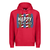 Cardinal happy 4th of july brushstrokes Premium Hoodie - BundleAndBundleShop