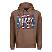 Chestnut happy 4th of july brushstrokes Premium Hoodie - BundleAndBundleShop