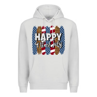 Dove Grey happy 4th of july brushstrokes Premium Hoodie - BundleAndBundleShop