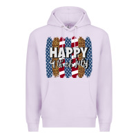 Lilac happy 4th of july brushstrokes Premium Hoodie - BundleAndBundleShop