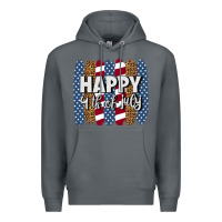 Happy 4th Of July Brushstrokes Premium Hoodie | Teevron