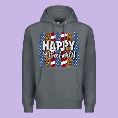 Happy 4th Of July Brushstrokes Premium Hoodie Designed By Bundleandbundleshop