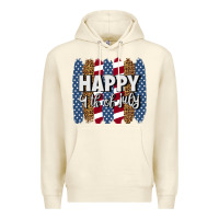 Sandshell happy 4th of july brushstrokes Premium Hoodie - BundleAndBundleShop