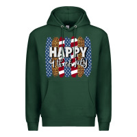 Sports Green happy 4th of july brushstrokes Premium Hoodie - BundleAndBundleShop