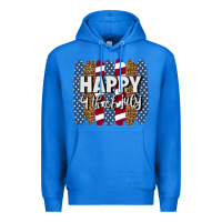 True Royal happy 4th of july brushstrokes Premium Hoodie - BundleAndBundleShop