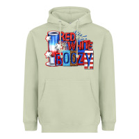 Red White Boozy Billie Wilder Heavyweight Hoodie | Teevron