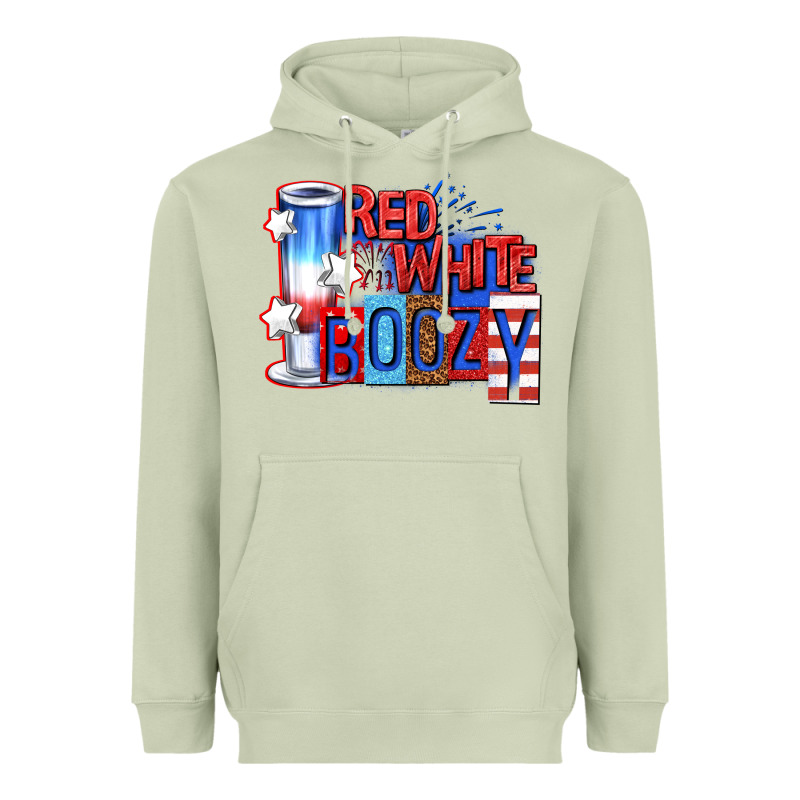 Red White Boozy Billie Wilder Heavyweight Hoodie by texasbilliewilder | Teevron