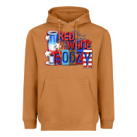 Meerkat red white boozy billie wilder Heavyweight Hoodie - texasbilliewilder