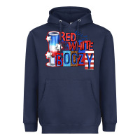 Navy red white boozy billie wilder Heavyweight Hoodie - texasbilliewilder