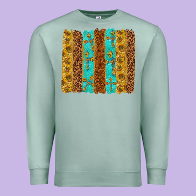 Western Brushstrokes Premium Sweatshirt Designed By Texasbilliewilder