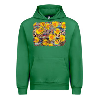 Emerald aztec sunflower leopard background Urban Hoodie - AdoDesignShop
