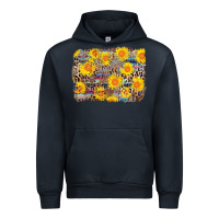 Navy aztec sunflower leopard background Urban Hoodie - AdoDesignShop