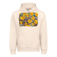 Sandshell aztec sunflower leopard background Urban Hoodie - AdoDesignShop