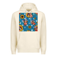 Tofu 4th of july sunflowers hotdog seamless pattern Premium Hoodie - BundleAndBundleShop