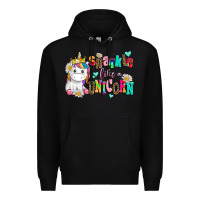 Black sparkle like a unicorn Premium Hoodie - AdoDesignShop