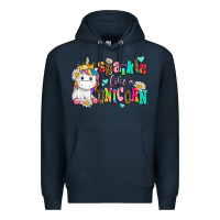 Navy sparkle like a unicorn Premium Hoodie - AdoDesignShop