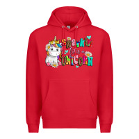 Red sparkle like a unicorn Premium Hoodie - AdoDesignShop