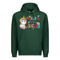 Sports Green sparkle like a unicorn Premium Hoodie - AdoDesignShop