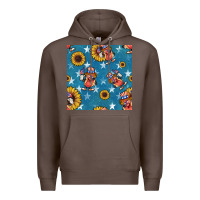 Coffee 4th of july sunflowers hotdog seamless pattern Premium Hoodie - BundleAndBundleShop