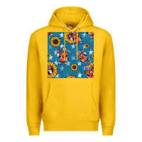 Lemon 4th of july sunflowers hotdog seamless pattern Premium Hoodie - BundleAndBundleShop