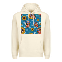 Sandshell 4th of july sunflowers hotdog seamless pattern Premium Hoodie - BundleAndBundleShop