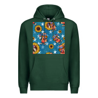 Sports Green 4th of july sunflowers hotdog seamless pattern Premium Hoodie - BundleAndBundleShop