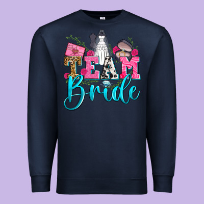 Team Bride Premium Sweatshirt Designed By Zillion Design Studio