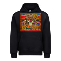 Black serape sunflowers bull skull background Urban Hoodie - Artiststas