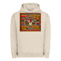Pigment French Oak serape sunflowers bull skull background Urban Hoodie - Artiststas