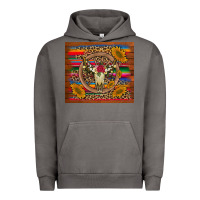 Pigment Tornado serape sunflowers bull skull background Urban Hoodie - Artiststas