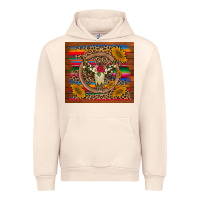 Sandshell serape sunflowers bull skull background Urban Hoodie - Artiststas