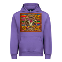 Tulip serape sunflowers bull skull background Urban Hoodie - Artiststas