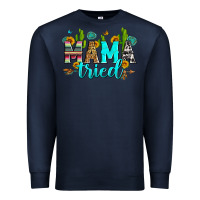 Navy mama tried Premium Sweatshirt - Zillion Design Studio