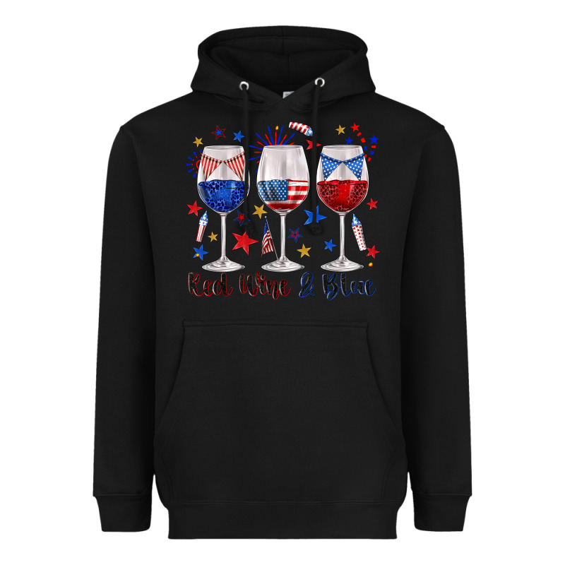 Red Wine And Blue Wine Glasses Heavyweight Hoodie by texasbilliewilder | Teevron