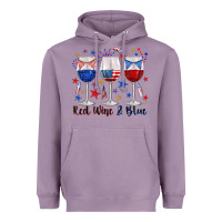 Lavender red wine and blue wine glasses Heavyweight Hoodie - texasbilliewilder
