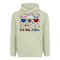Matcha red wine and blue wine glasses Heavyweight Hoodie - texasbilliewilder