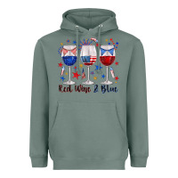 Sage red wine and blue wine glasses Heavyweight Hoodie - texasbilliewilder
