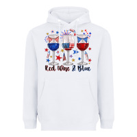 White red wine and blue wine glasses Heavyweight Hoodie - texasbilliewilder