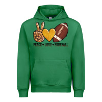 Emerald peace love football Urban Hoodie - AdoDesignShop