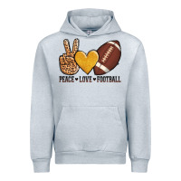 Heather Grey peace love football Urban Hoodie - AdoDesignShop