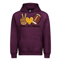 Mauve Wine peace love football Urban Hoodie - AdoDesignShop