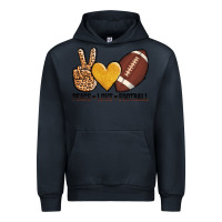 Navy peace love football Urban Hoodie - AdoDesignShop